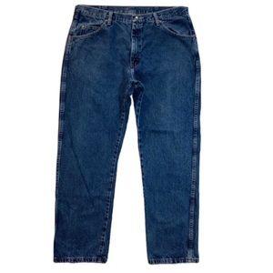 Wrangler - 38x30 Regular Fit Blue Jeans Medium Wash